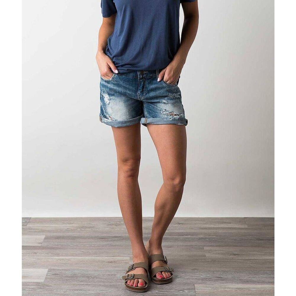 Buckle Fit No. 256 Boyfriend Stretch Denim Jean Shorts 28 Distressed Ripped